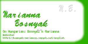 marianna bosnyak business card